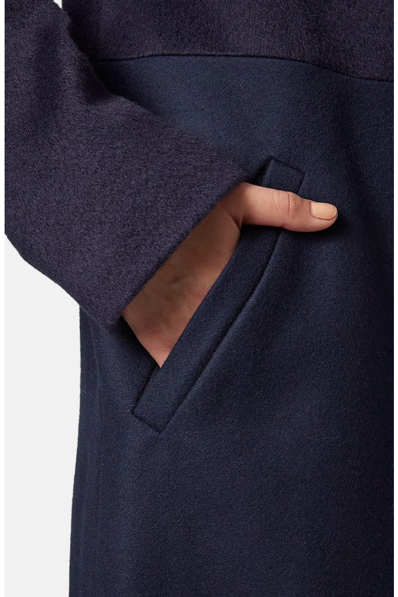 Paneled Hybrid Coat, Alternate, color, NAVY BLUE