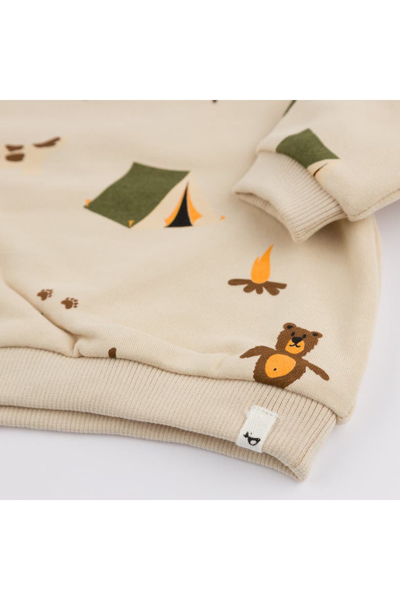 Camping Print Brooklyn Boxy- Infant, Alternate, color, Biscotti