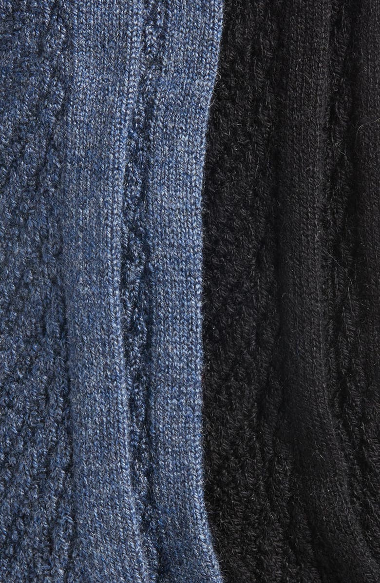 Hue Assorted 2-Pack Seed Stitch Boot Socks, Alternate, color,