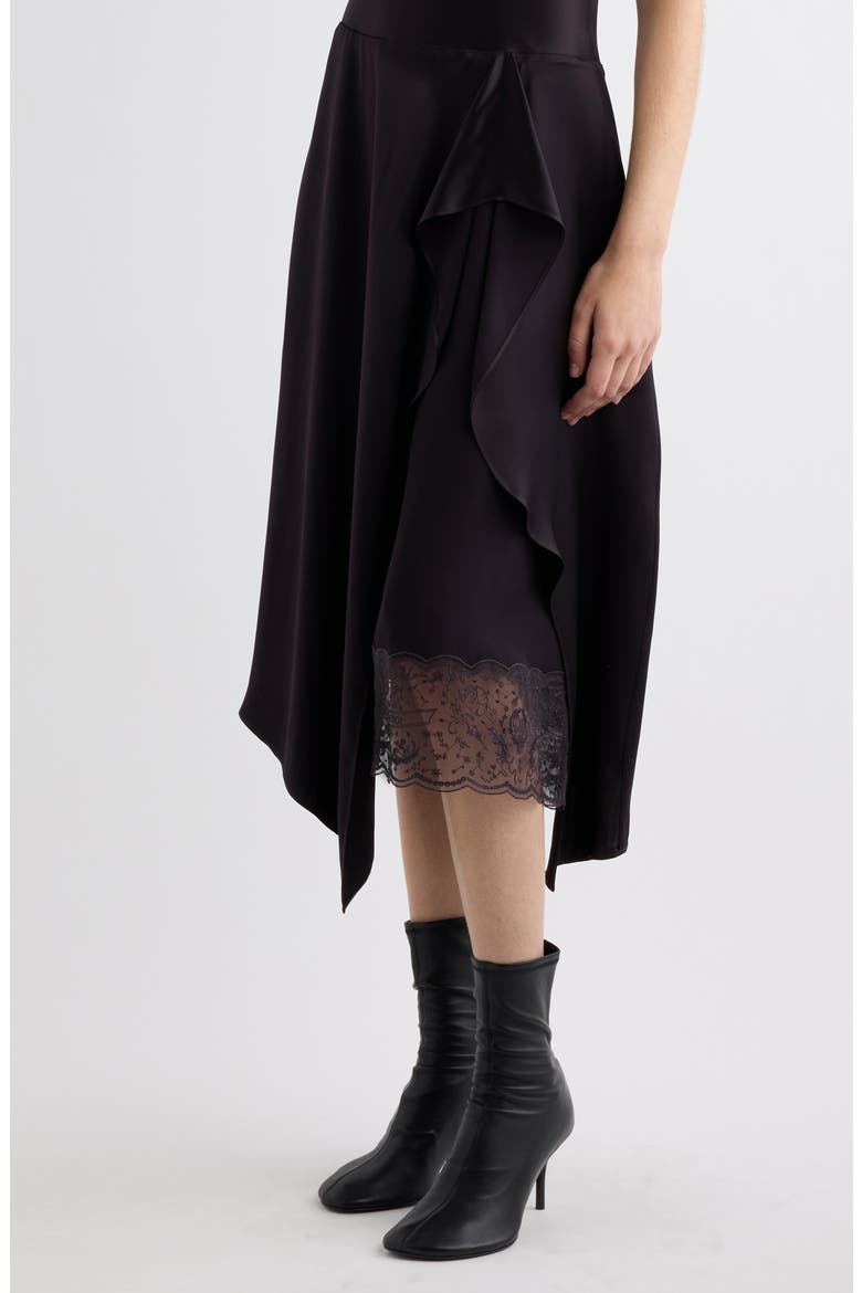 Dinouka Satin Midi Dress, Alternate, color, DARK BROWN