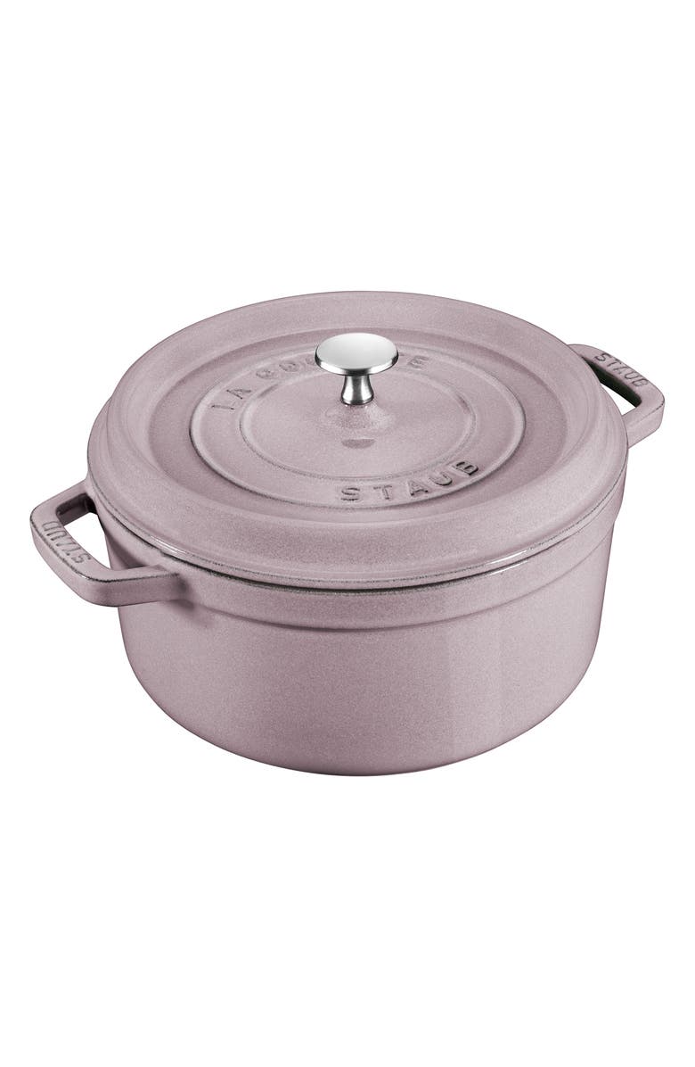 Staub 4-Quart Enameled Cast Iron Dutch Oven, Main, color, Lilac