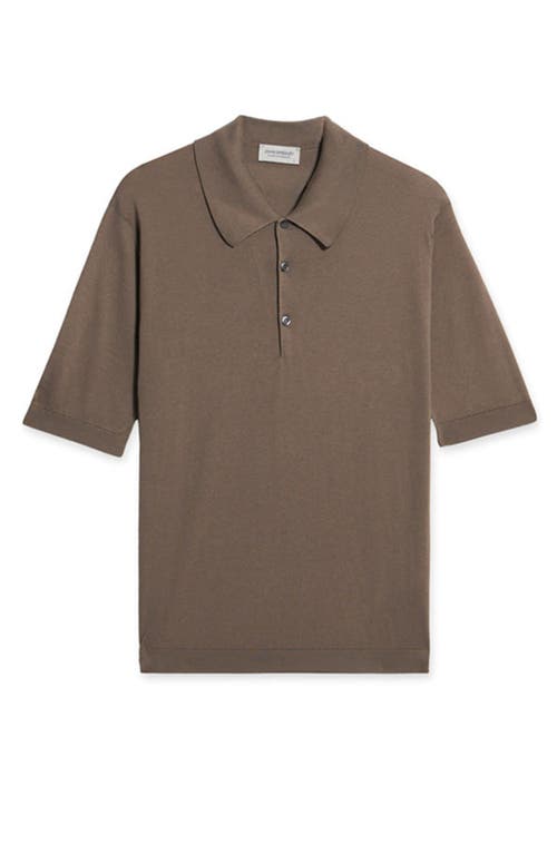 Fortela Isis Short Sleeve Knit Polo In Gray