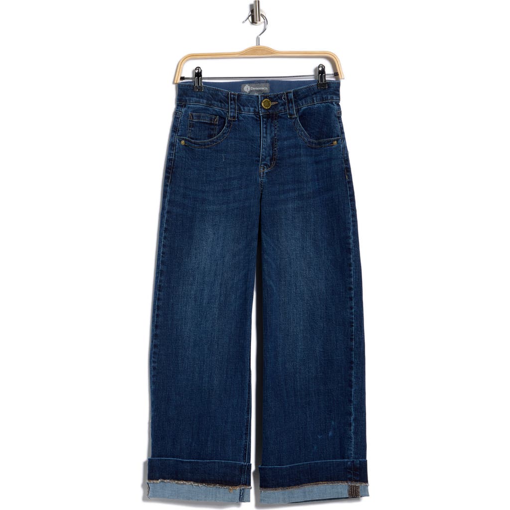 Democracy Cuffed Crop Jeans In Blue