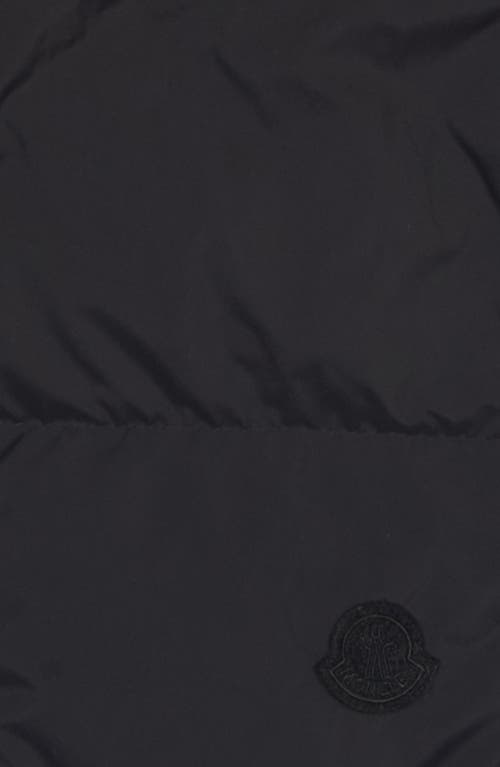 Moncler Quilted Down Hooded Scarf In Black