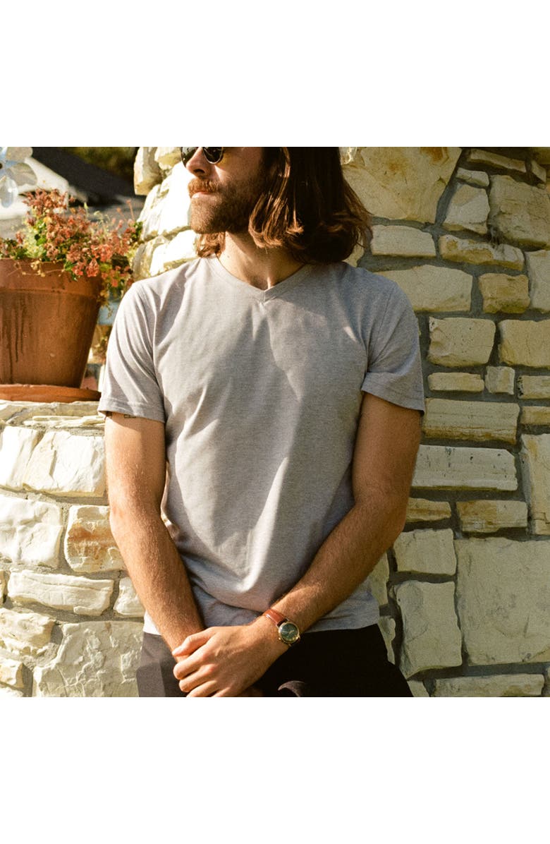 Myles Apparel Everyday Tee with V-Neck, Alternate, color, Heather Gray