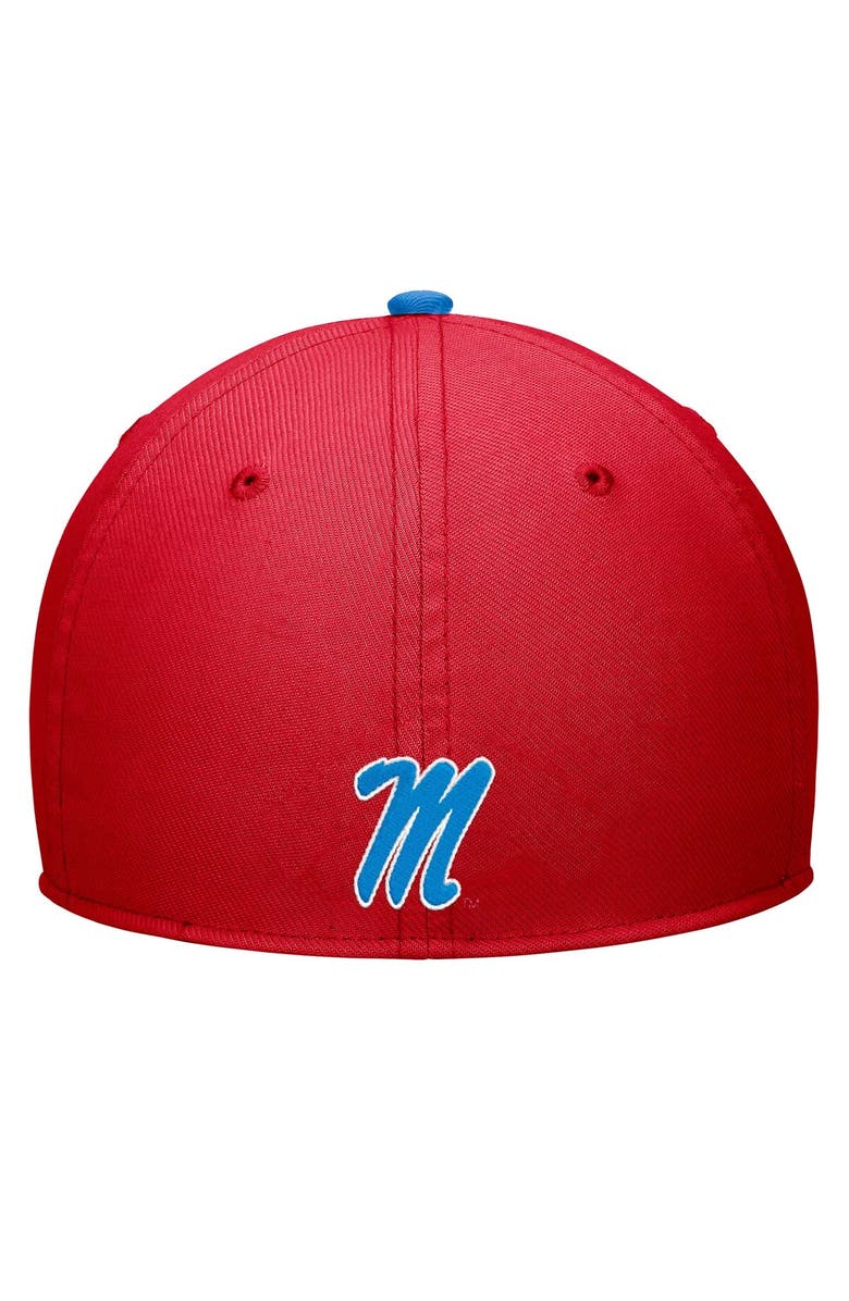 Nike Men's Nike Red Ole Miss Rebels Rise Flex Hat, Alternate, color, Red