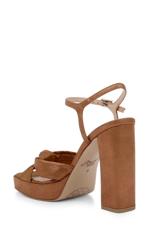 Jewel Badgley Mischka Valencia Ankle Strap Platform Sandal In Bronze