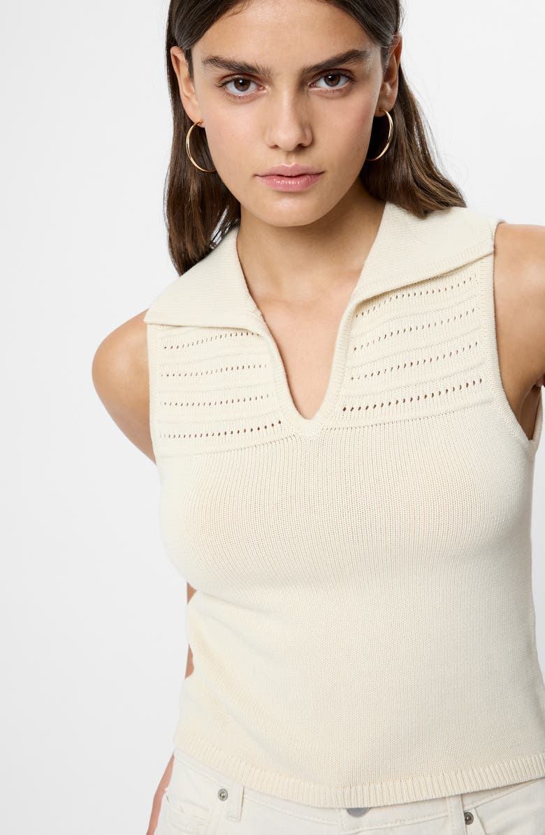 French Connection Nellis Pointelle Stitch Sweater Tank, Alternate, color, 20-Ecru