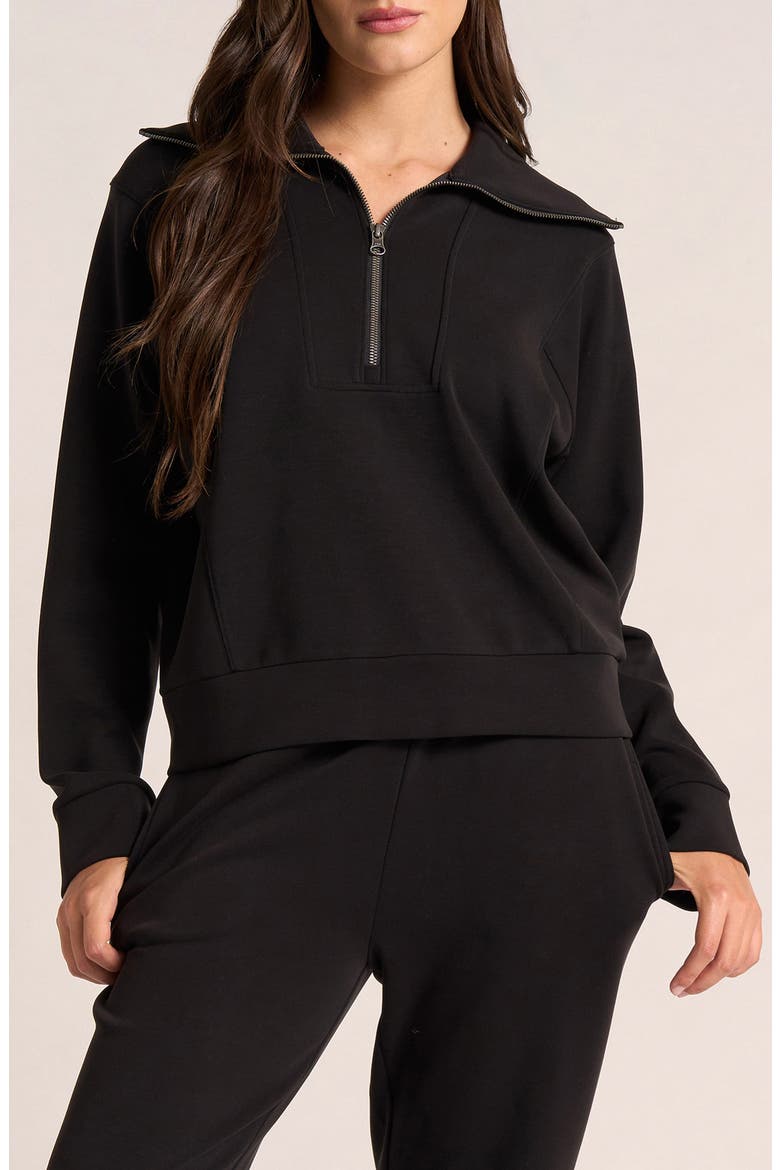 Farrah Half Zip, Main, color, BLACK