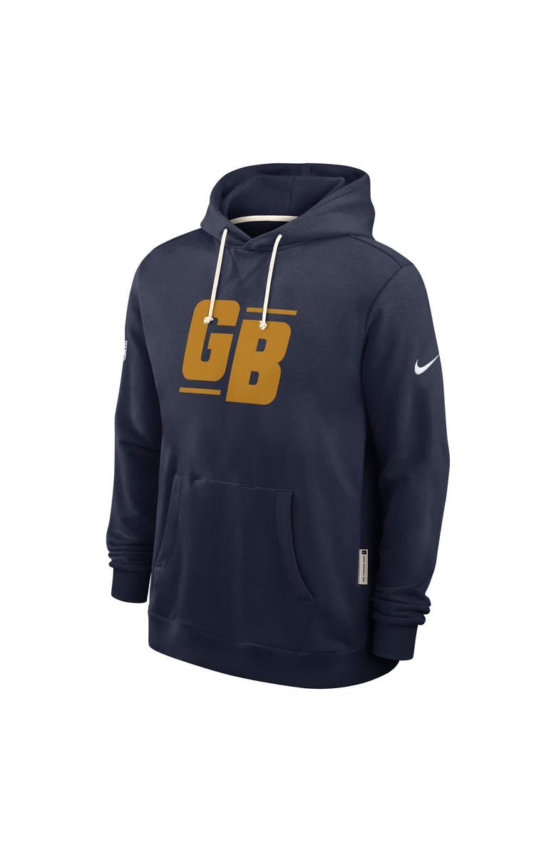 Nike Men's Nike Navy Green Bay Packers The 1923 Classic Sideline Dri-FIT Pullover Hoodie, Alternate, color, Navy