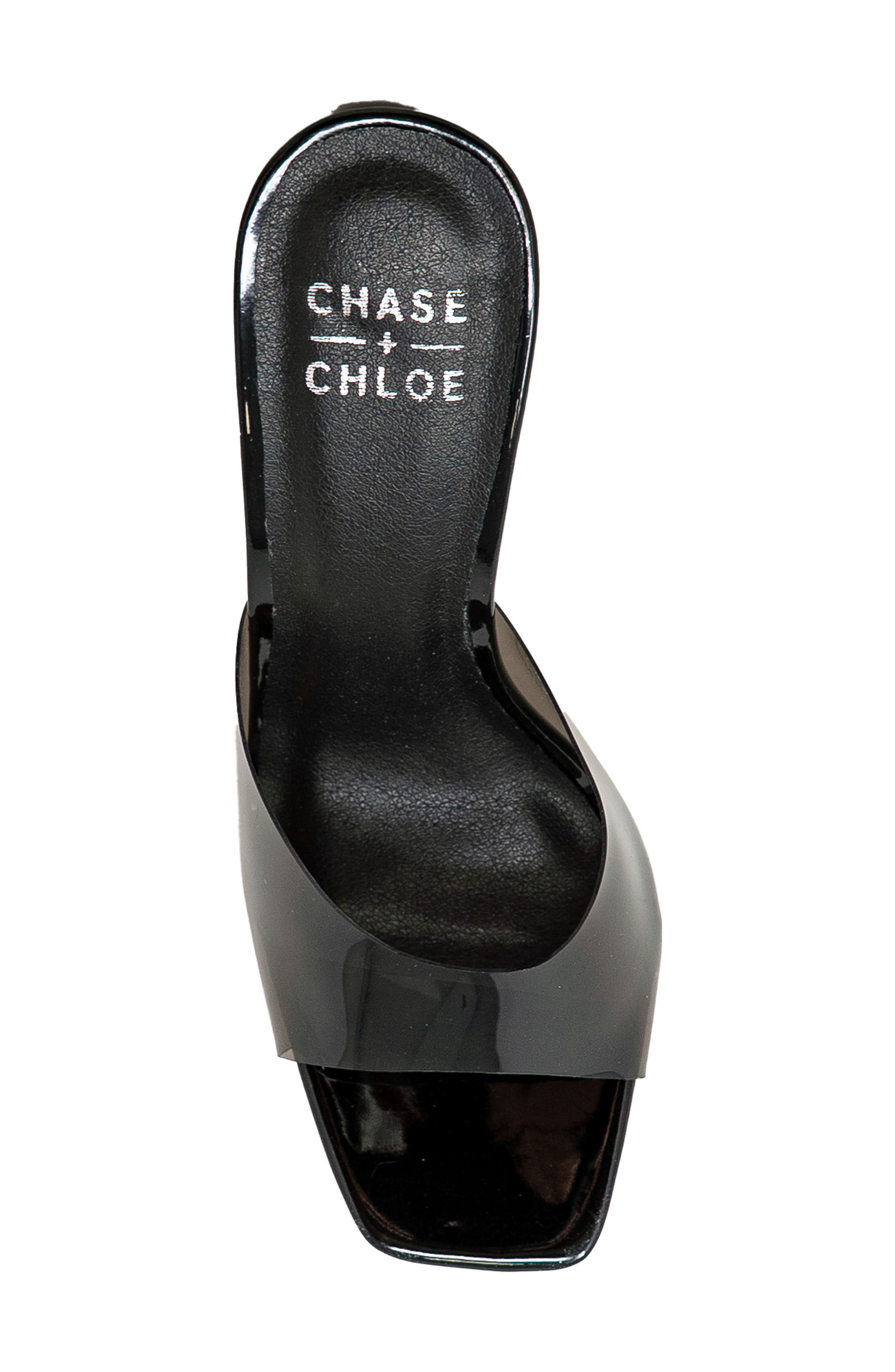 Square Toe Mule Sandal, Alternate, color, CLEAR BLACK