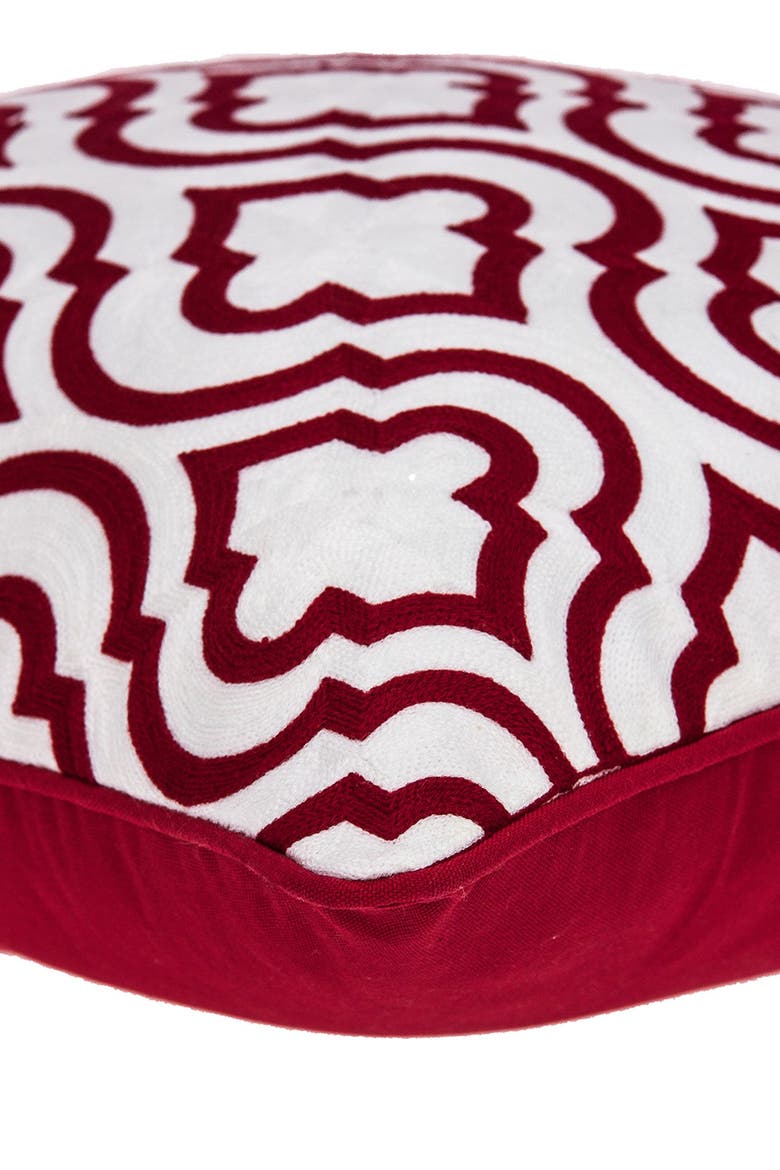 Nilam Transitional Pillow - 20" x 20" - Red, Alternate, color, RED