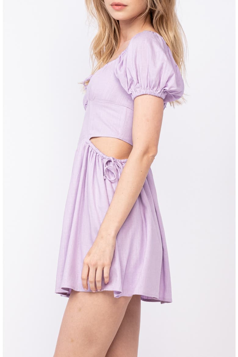 Square Neck Puff Sleeve Minidress, Alternate, color, LIGHT PURPLE