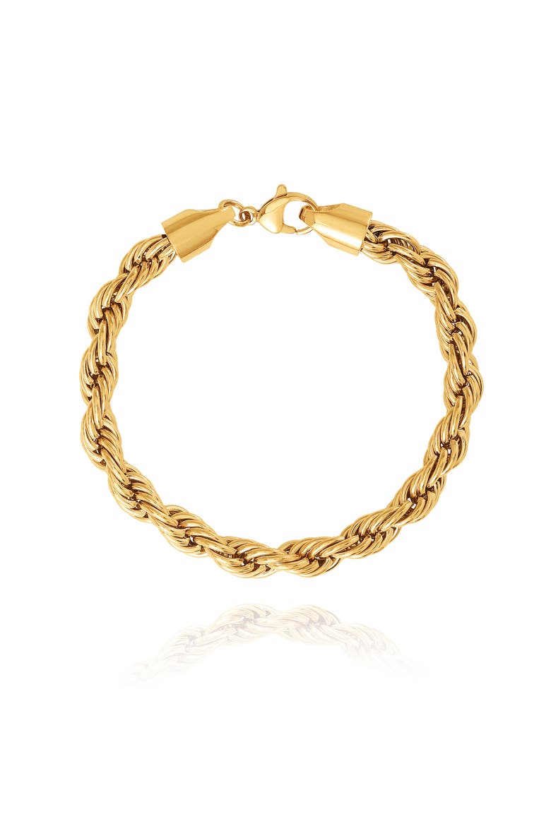 Gold-Tone Rope Chain Bracelet, Main, color, Gold