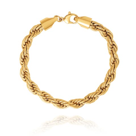 Gold-Tone Rope Chain Bracelet
