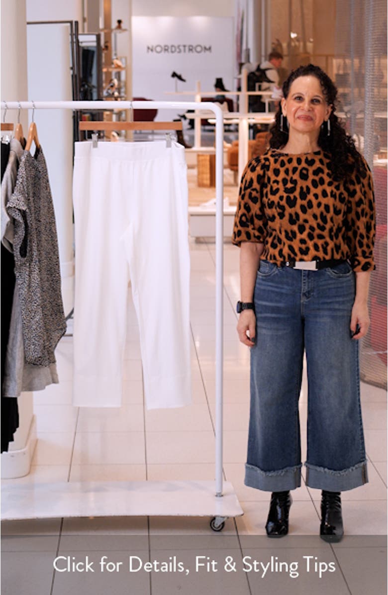 Slit Back Slim Crop Pants, sales video thumbnail