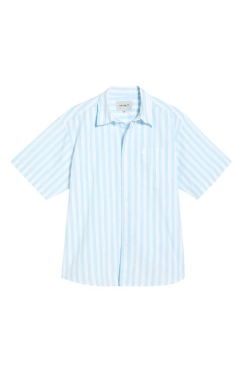 Royce Stripe Short Sleeve Button-Up Shirt