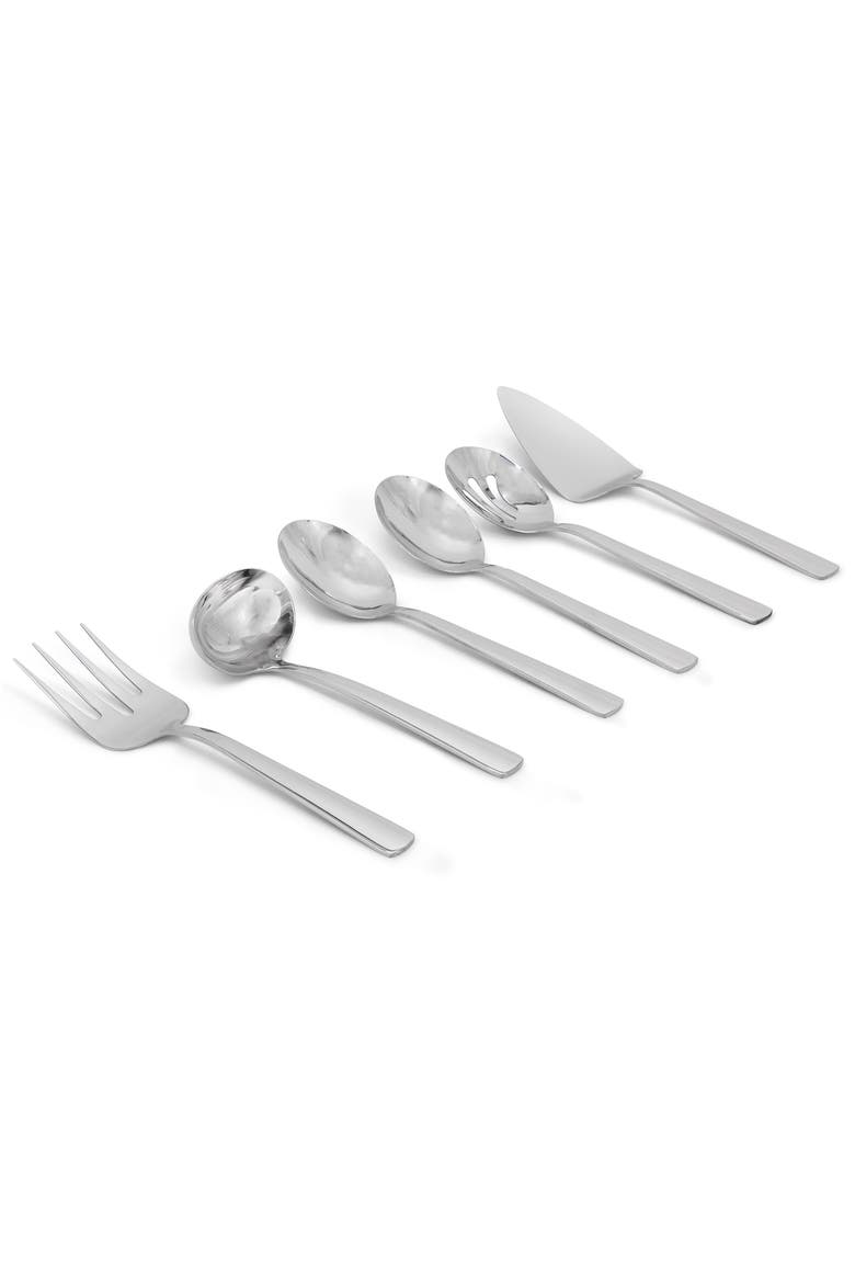 Eastleigh 6 Piece Stainless Steel Hostess Set with Mirror Polish Finish, Alternate, color, Metallic Silver
