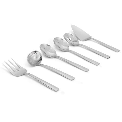 Oster Eastleigh 6 Piece Stainless Steel Hostess Set With Mirror Polish Finish In Silver