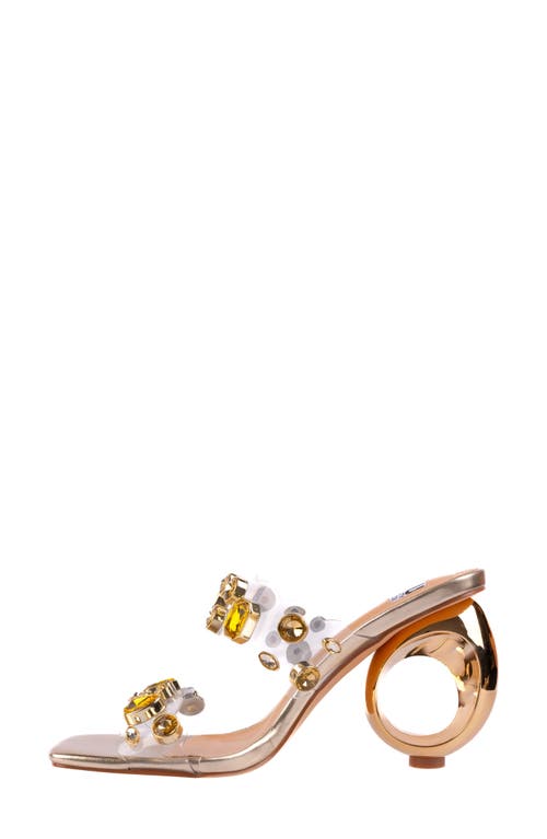 Ninety Union Joyful Embellished Slide Sandal In Gold