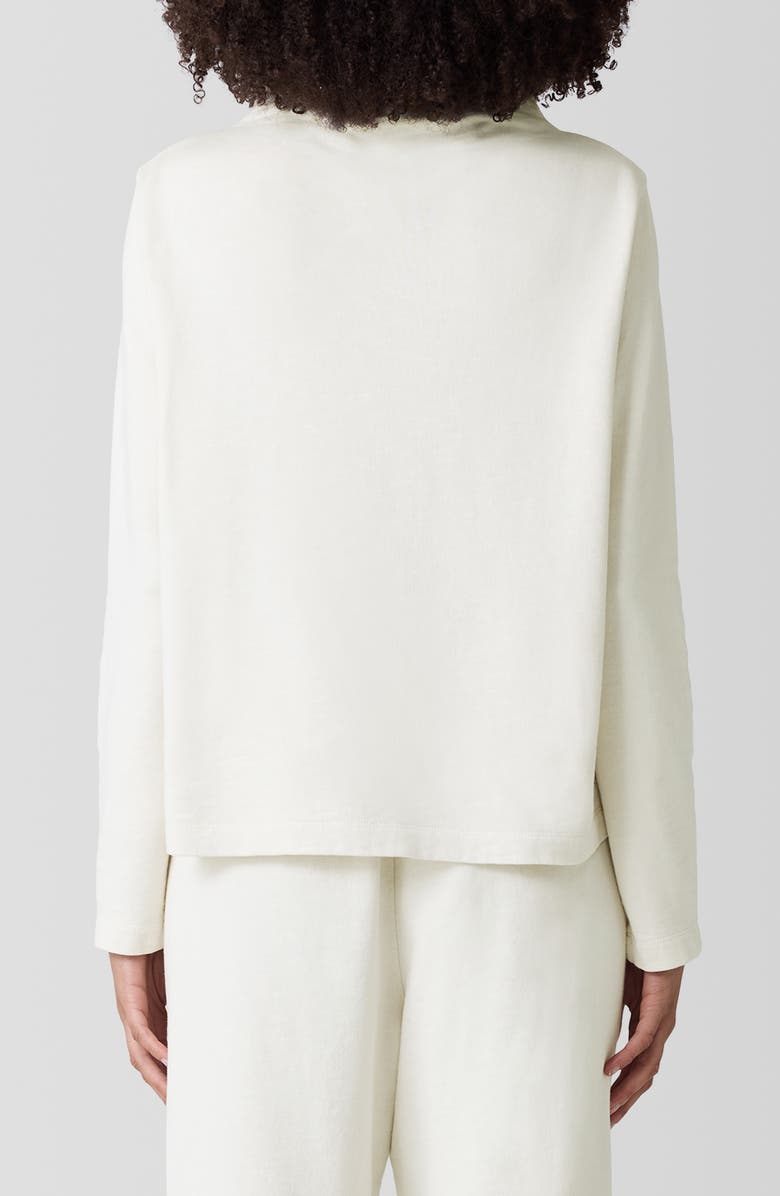 Eileen Fisher Funnel Neck Long Sleeve Boxy Top, Alternate, color, 