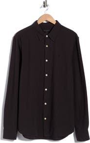 AllSaints Barre Slim Fit Long Sleeve Shirt