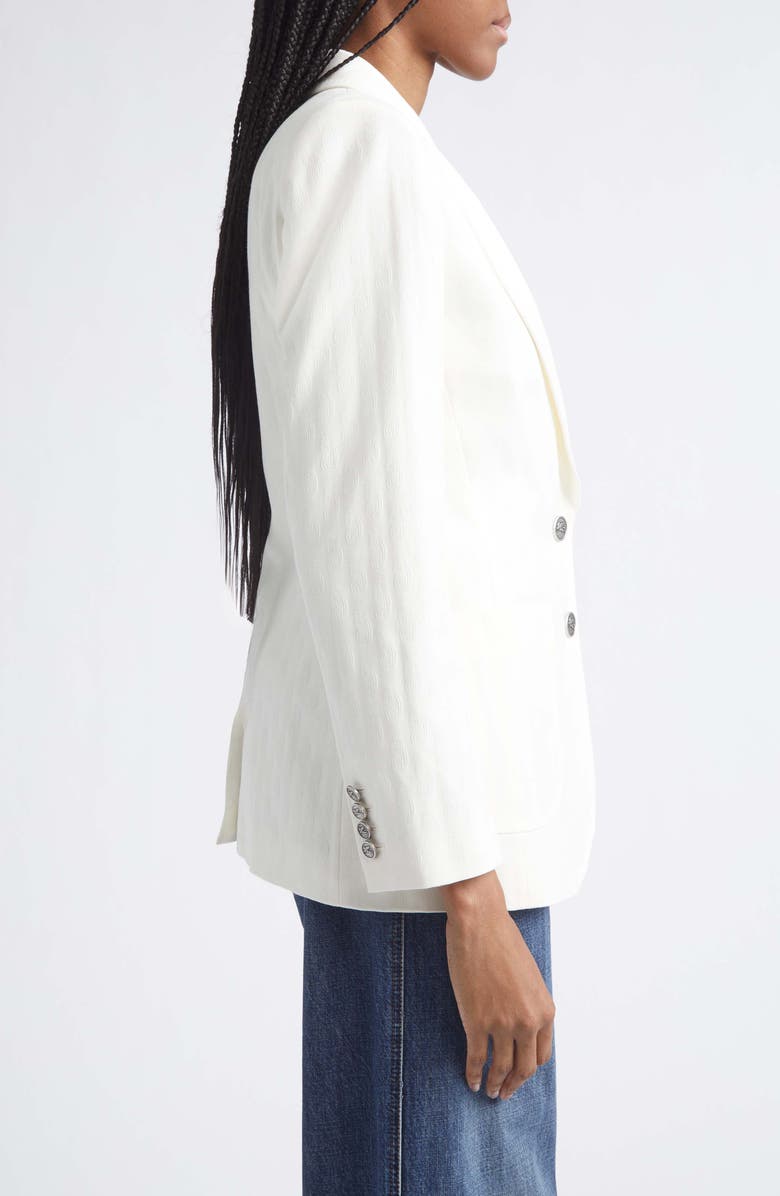 Etro Stretch Cotton Jacket, Alternate, color, Bianco