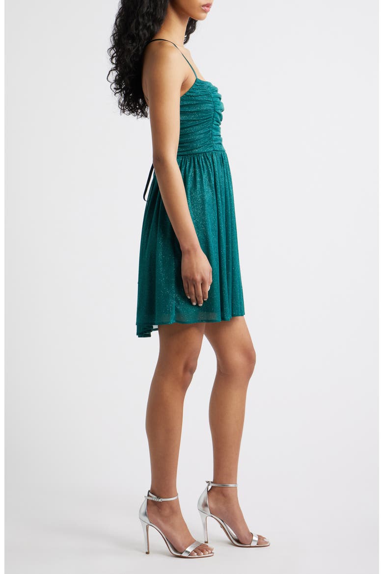Glitter Knit Cocktail Minidress, Alternate, color, HUNTER