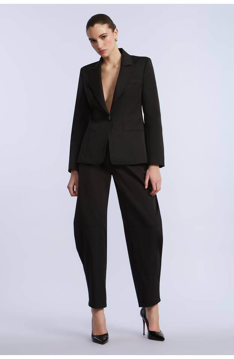 BCBGMAXAZRIA Taffeta Twill Puddle Pants, Alternate, color, Black