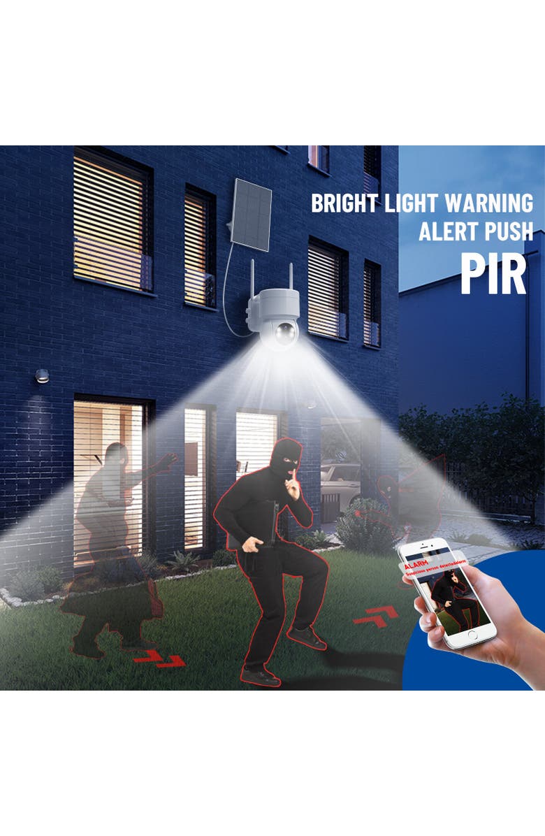 Eco4Life Smart WiFi Spotlight Battery Camera, Alternate, color, White