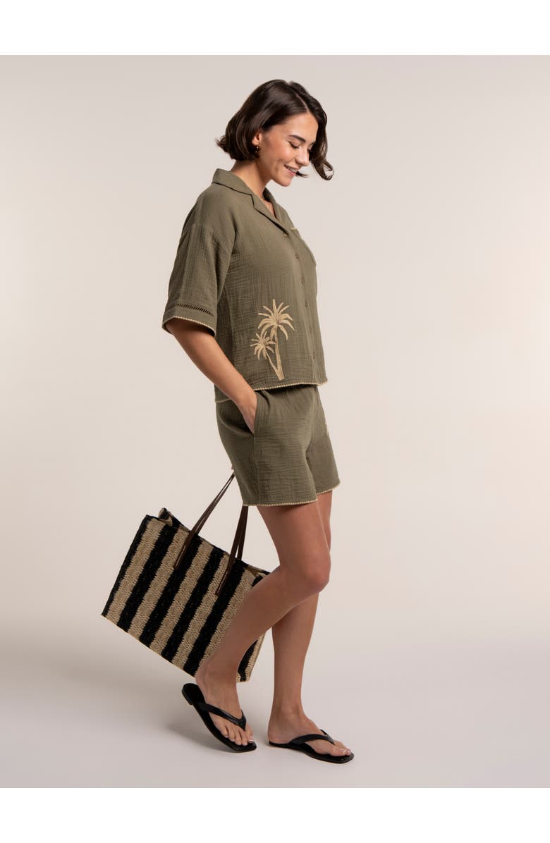 Brakeburn Bruna Blouse, Alternate, color, Khaki