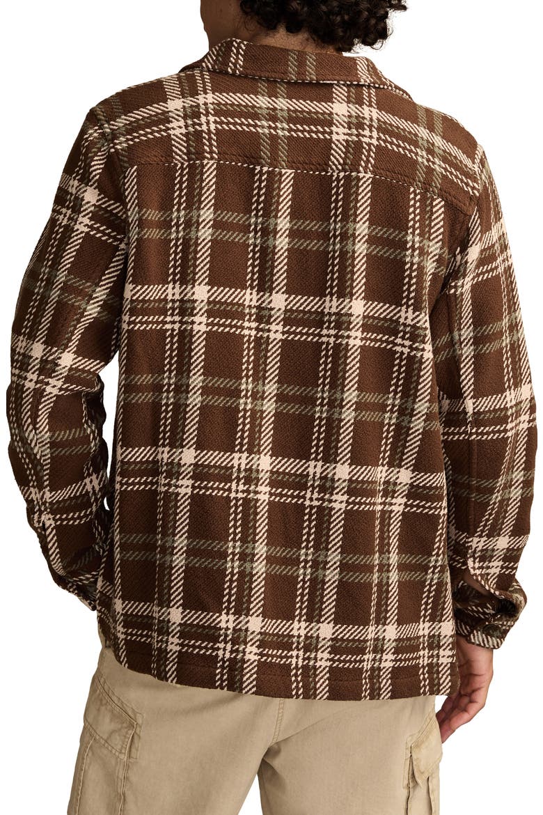 Plaid Twill Shirt Jacket, Alternate, color, BROWN MULTI