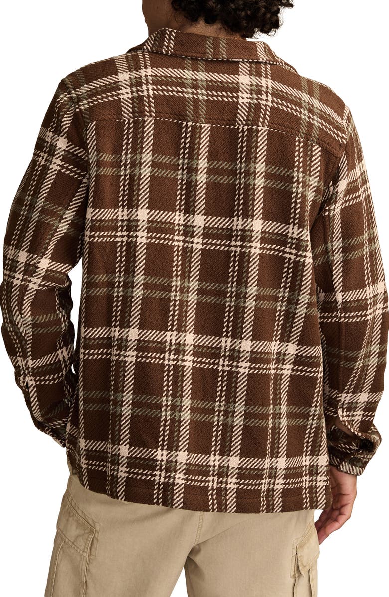 Lucky Brand Plaid Twill Shirt Jacket, Alternate, color, Brown Multi