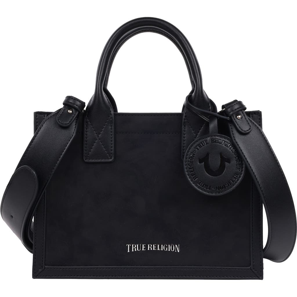 True Religion Top Handle Box Tote Bag In Black