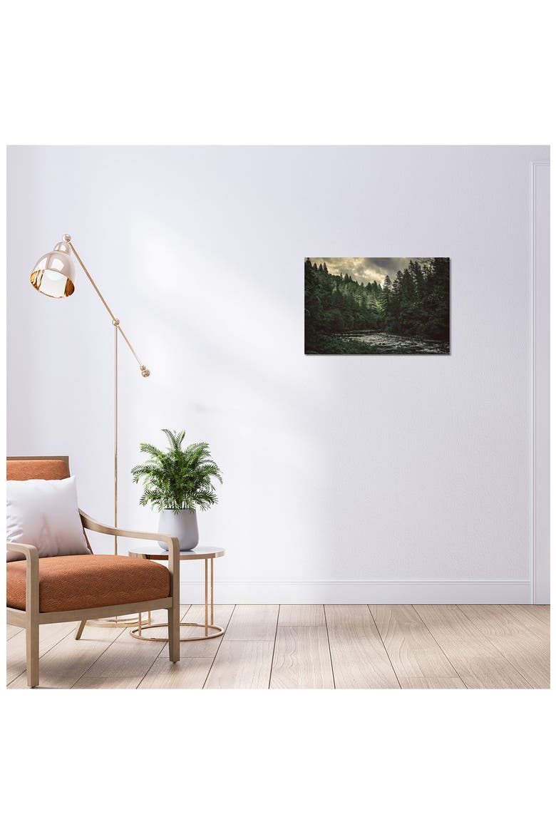 Pacific Northwest River and Trees by Nature Magick Canvas Wall Art, Alternate, color, FOREST RIVER