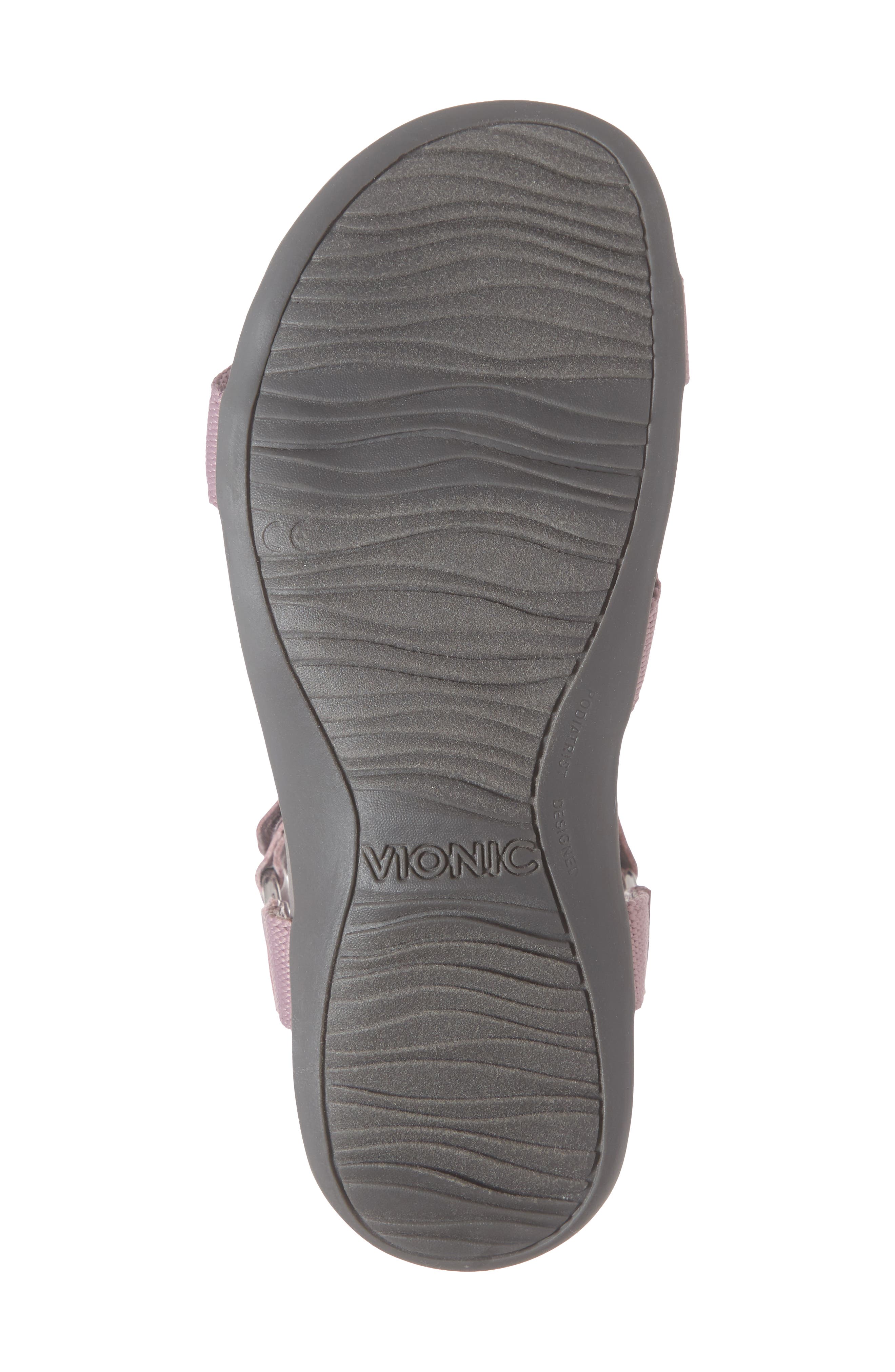 Vionic Candace Webbed Sport Sandal, Alternate, color, MAUVE FABRIC/ LEATHER
