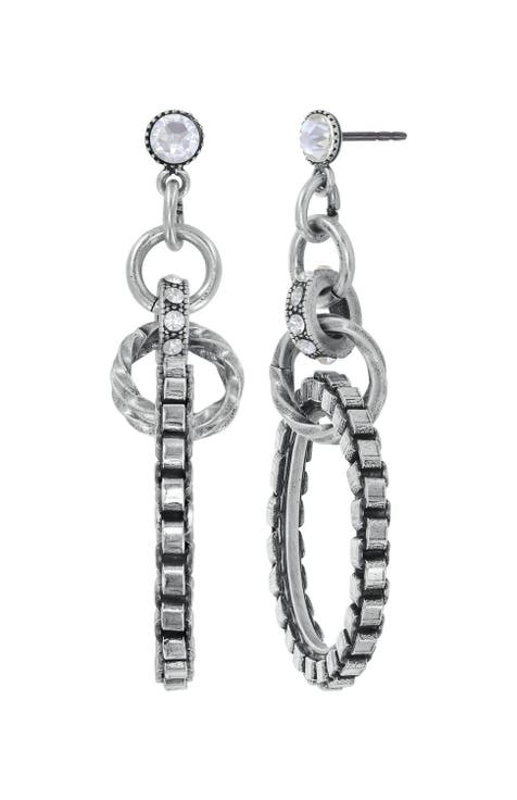 Rings & Rhythm Interlocking Ring Drop Earrings