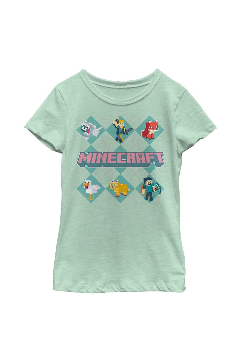 Girls' Character Argyle Sweater Graphic T-Shirt, Main, color, Mint