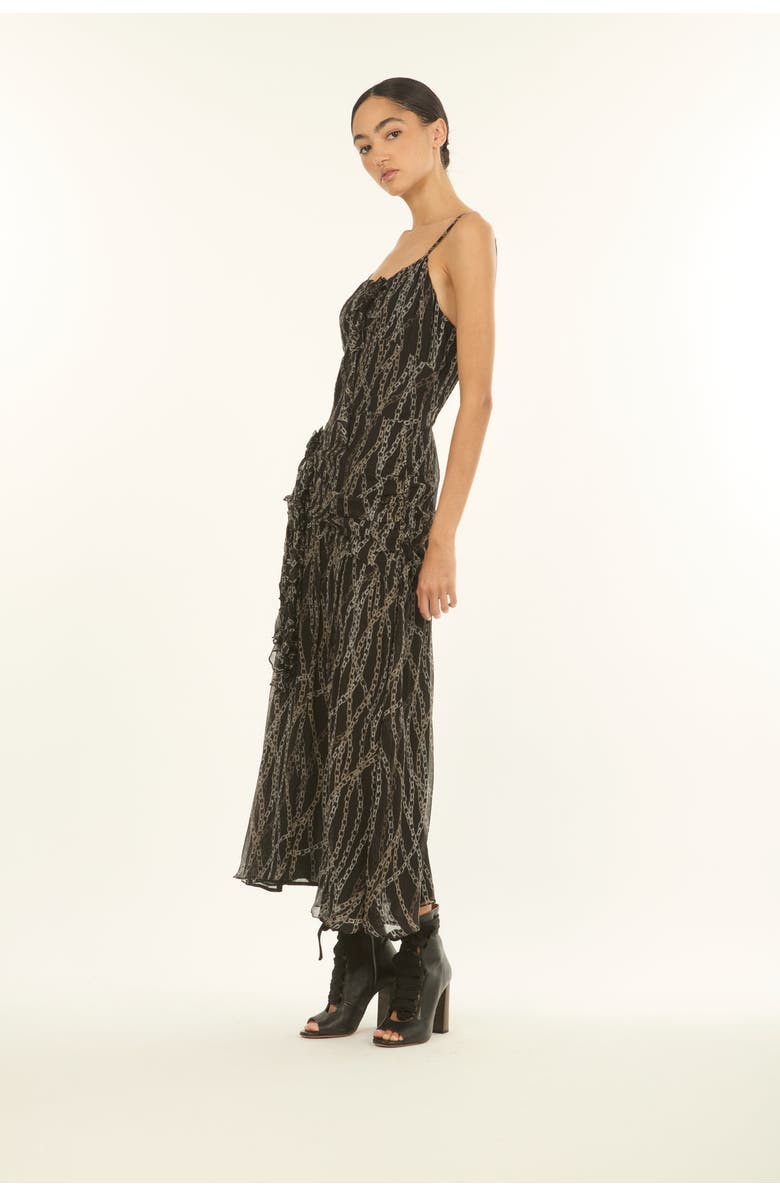 SECRET MISSION Mira Maxi Dress, Alternate, color, Black Chain