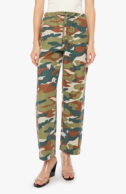 Mother The Drawn Half Pipe Cotton Drawstring Pants In Multi