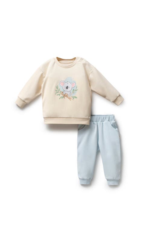 Moi Noi Koala Sweat Set In Neutral