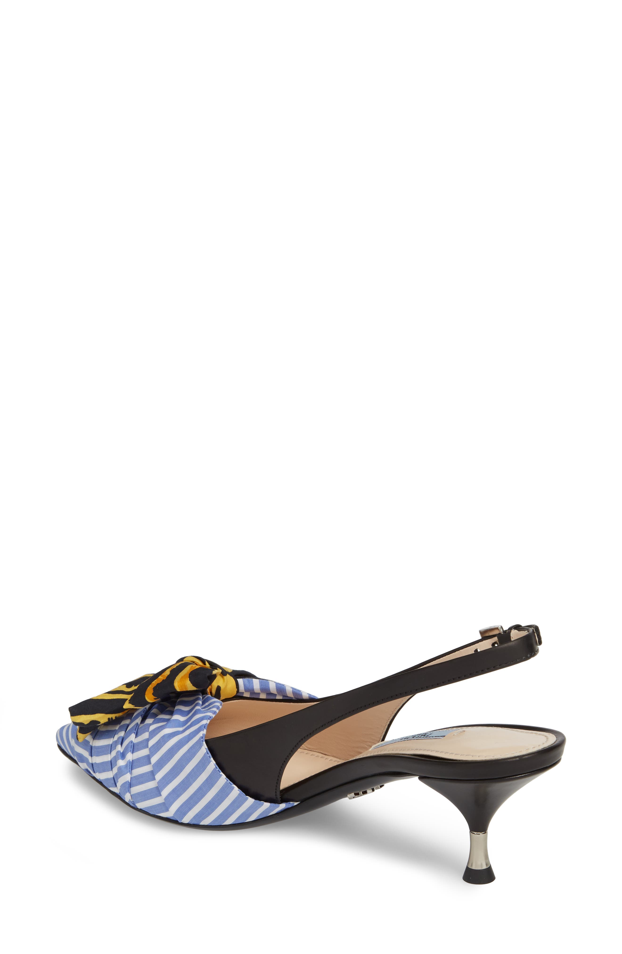 Prada Bow Pointy Toe Pump, Alternate, color, 