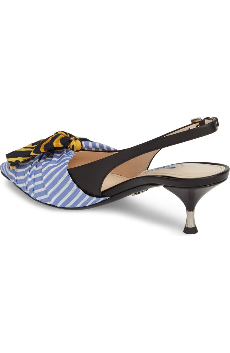 Prada Bow Pointy Toe Pump, Alternate, color,