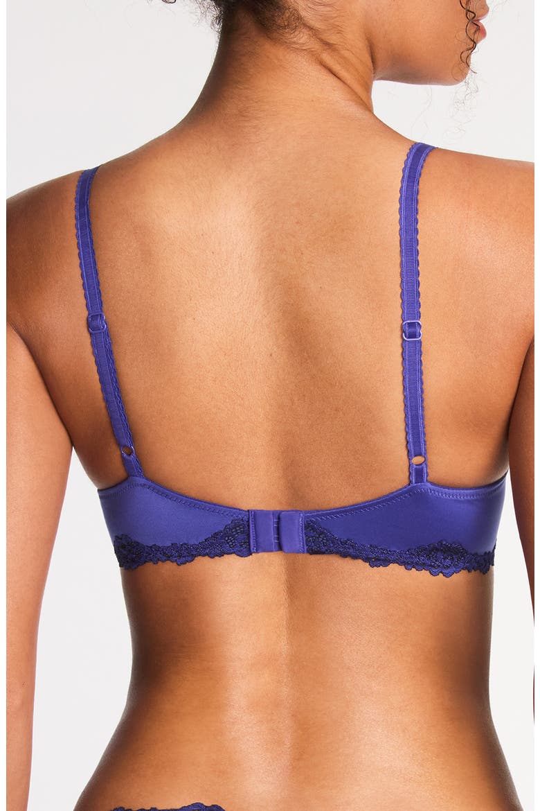 Future Foundation Underwire Lace Trim Contour Bra, Alternate, color, SPECTRUM BLUE