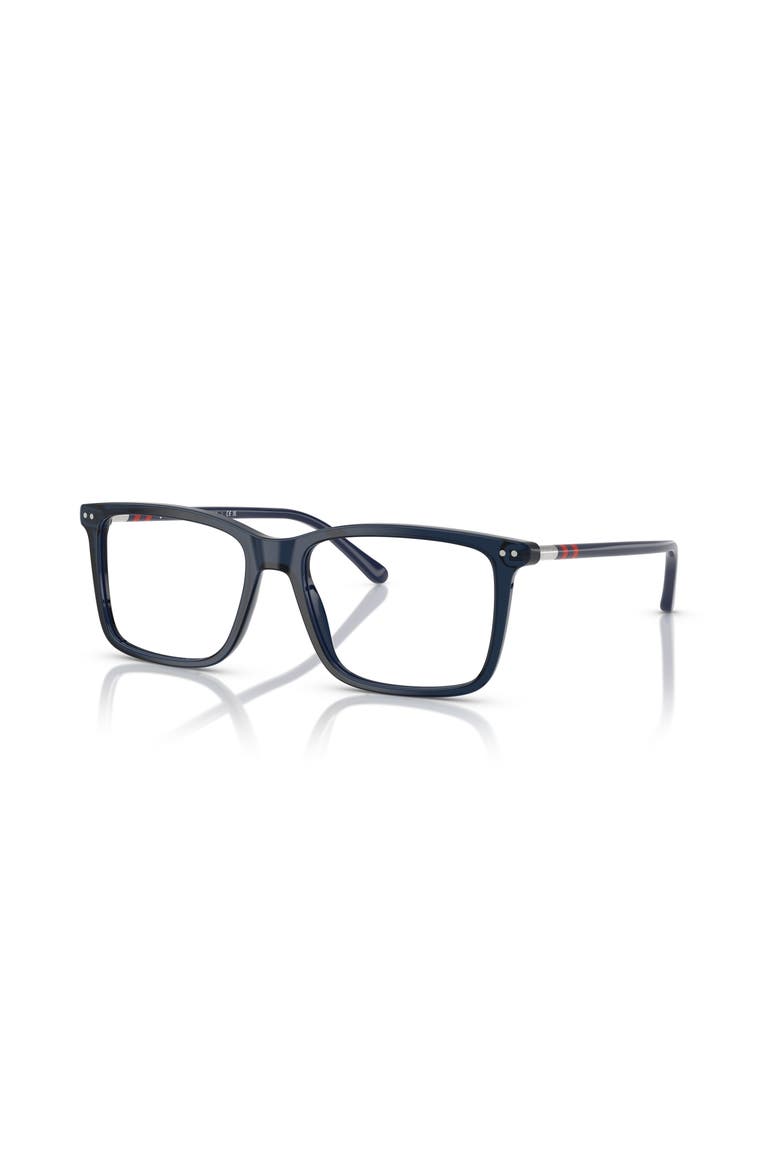 55mm Rectangle optical glasses, Main, color, Blue