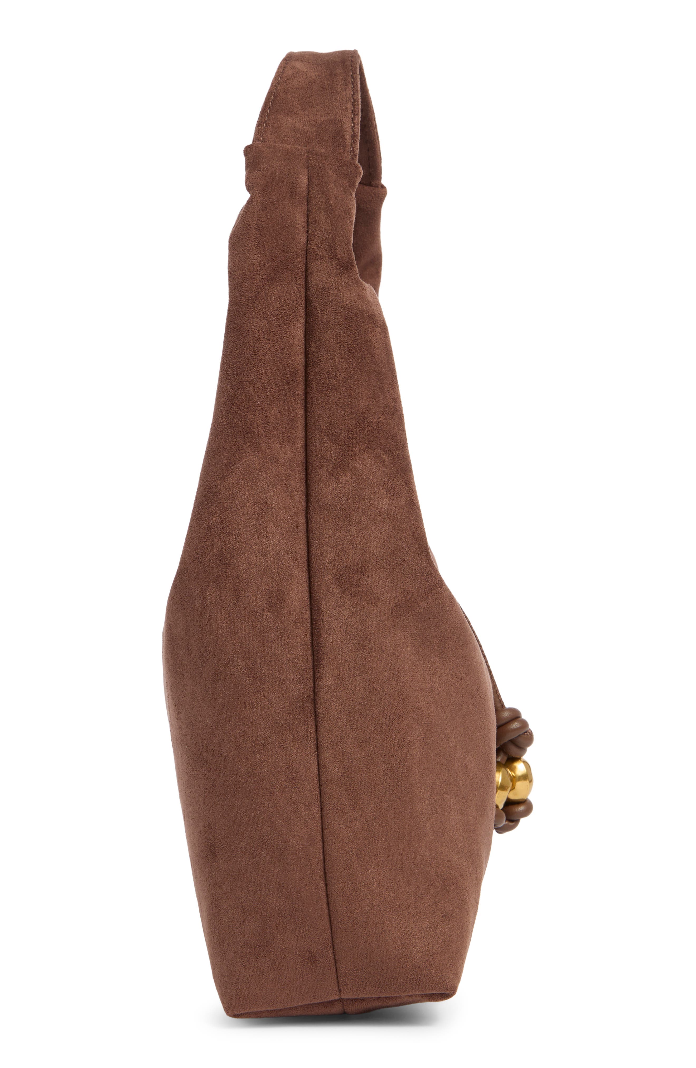 Browan Faux Suede Hobo Bag, Alternate, color, BROWN FAUX SUEDE