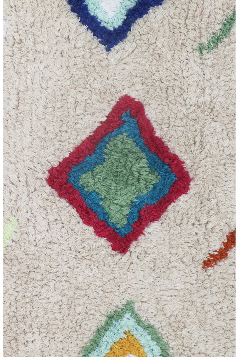 Mini Kaarol Washable Cotton Blend Rug, Alternate, color, NATURAL MULTICOLOR