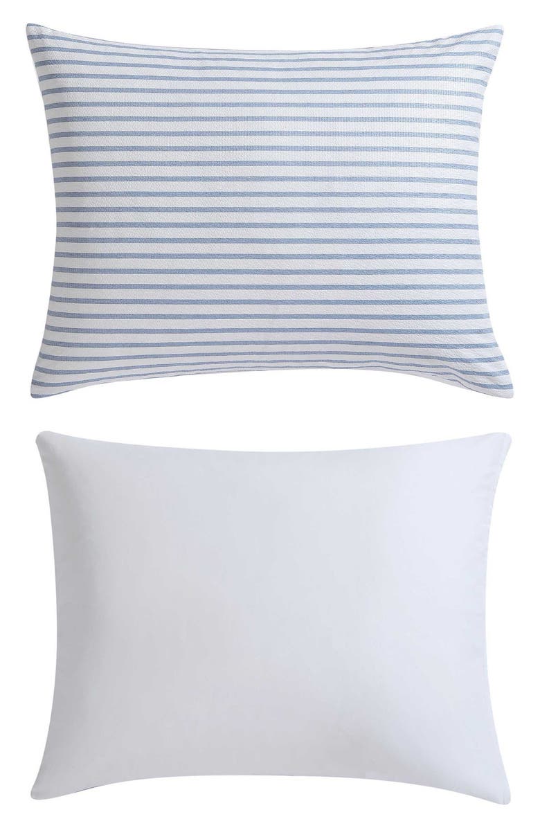 Nautica Windsor Stripe Seersucker Comforter Set, Alternate, color, Chambray Blue