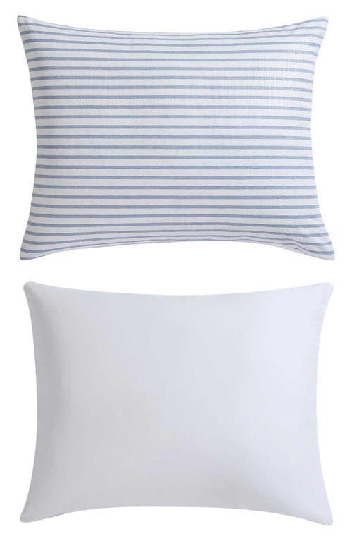 Nautica Windsor Stripe Seersucker Comforter Set In Chambray Blue