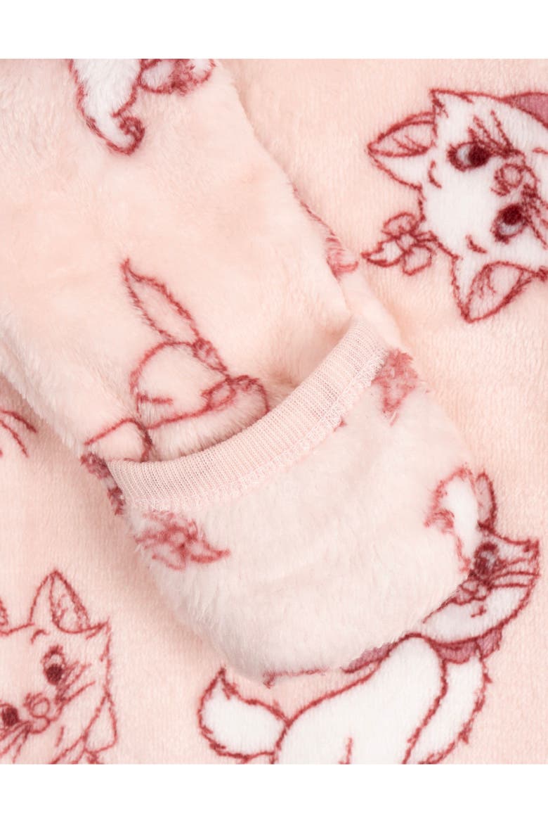 The Aristocats Marie Fleece Footed Sleep N Play, Alternate, color, Gossamer Pink Marie